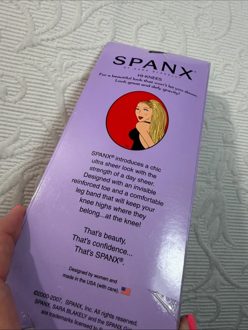 SPANX Sheer Hi-Knee Hosiery in Black. One Size. New